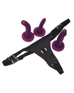 BK strap-on komplekt kolme dildoga