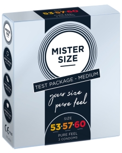 Mister Size Condoms Test Box Pack of 3 53-57-60