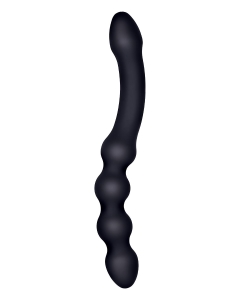 Kahepoolne kaarjas mumpsudega silikoondildo 9,5"