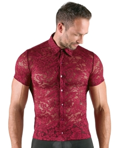 Punasest pitsist nööpidega särk