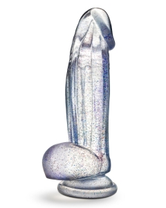 Sädelusega läbikumav munanditega dildo iminapaga 7,5"