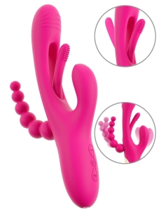 Triple Vibe With Flicking Tongue