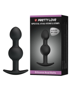 PRETTYLOVE Heavy Balls Silicone Butt Plug