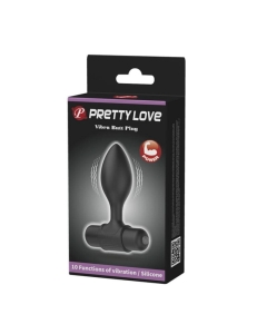 Pretty Love Vibra Butt Plug Black