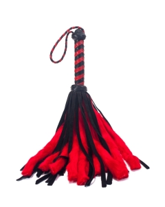 MINI FAUX FUR FLOGGER POLISHED LEATHER 18"