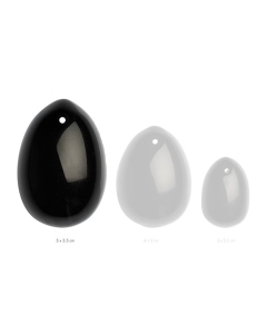 LA GEMMES - YONI EGG BLACK OBSIDIAN (L)