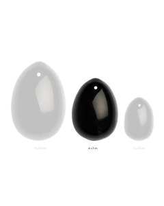 LA GEMMES - YONI EGG BLACK OBSIDIAN M