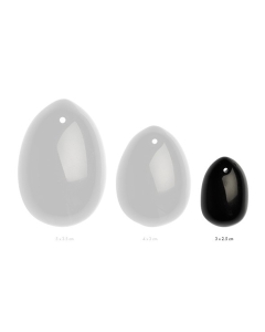 LA GEMMES - YONI EGG BLACK OBSIDIAN S