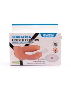 Vibrating Unisex Hollow Strap On