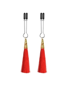 Glamor Tassel Nipple Clamp red