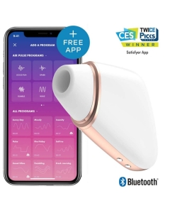 Vibratsiooniga valge õhkstimulaator Satisfyer Love Triangle