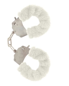 FURRY FUN CUFFS WHITE PLUSH