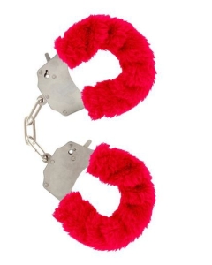 FURRY FUN CUFFS RED PLUSH