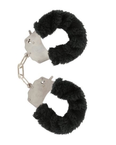 FURRY FUN CUFFS BLACK PLUSH