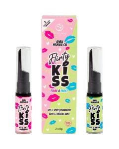 FLIRTY KISS EDIBLE AROUSAL GEL - STRAWBERRY AND MINT 2x8 g