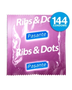 Kondoomid Pasante Ribs-Dots 1tk