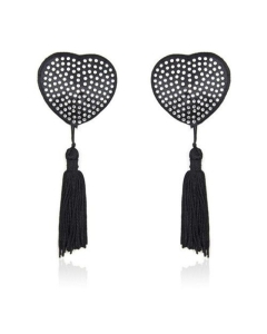 Heart shine nipples tassels  silver