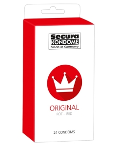 Secura Red kondoomid maasika - 24 tk