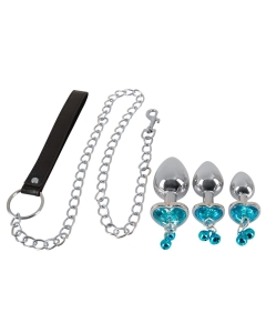 Butt Plug Set with a Leash