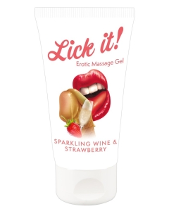 Erotic Massage Gel Sparkling Wine and Strawberry