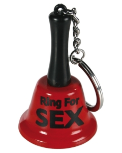 Võtmehoidja-kelluke kirjaga Ring For SEX