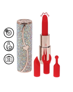 Huulepulgakujuline vibraator Sparkle 4 otsikuga