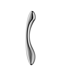 Metallist kaarjas kahepoolne dildo Pure Gravity 1