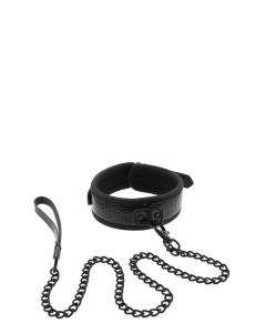 BLAZE COLLAR AND LEASH CROCO BLACK